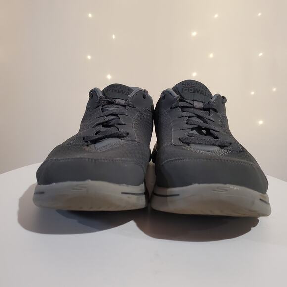 Skechers GO Walk Qualify Goga Mat Mesh Charcoal Black Sneakers Mens Size 8 Shoes - Picture 4 of 12